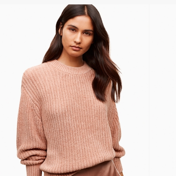 Aritzia Wilfred Essential Chenille Sweater Aritzia Wilfred Essential Chenille Sweater